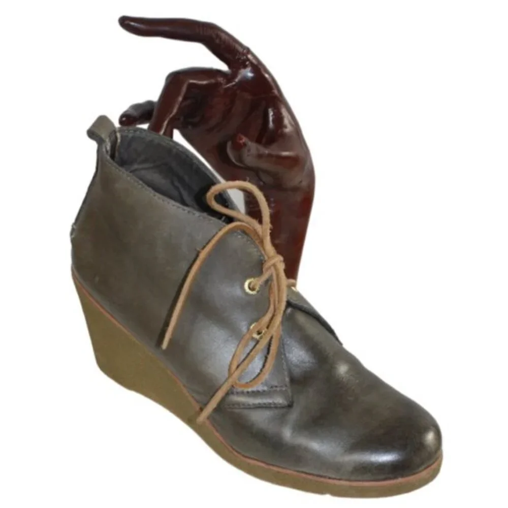 Sperry Top-Sider Gray Brundidge Stella Prow Wedge Ankle Boot, Size 9.5